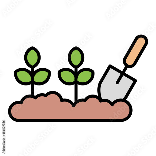 Farming Flat Multicolor Icon