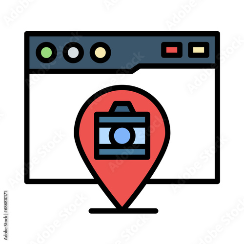 Sightseeing Flat Multicolor Icon