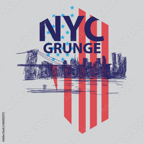 Vector illustration of fashion and new york  theme.t shirt graphics