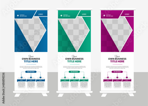Corporate rollup banner template, advertisement template  for your business company.
