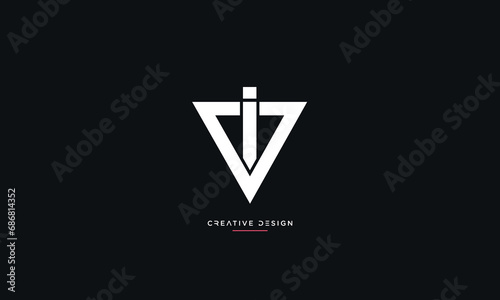 Alphabet letters icon logo VI or IV 