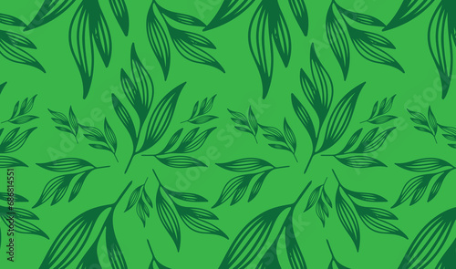 abstract leaves pattern. Vector Illustration.