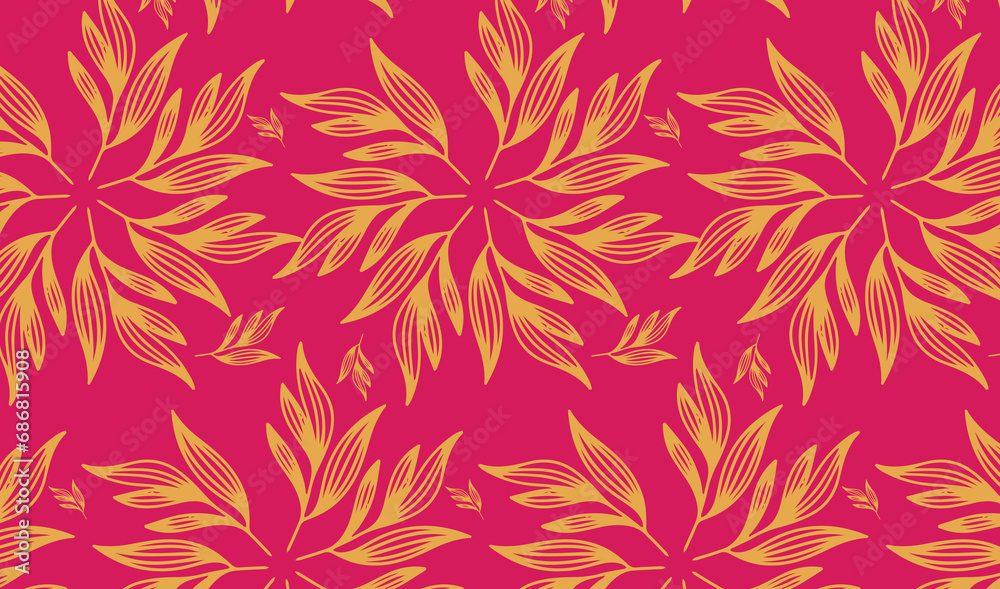 abstract leaves pattern. Vector Illustration.