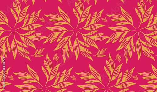 abstract leaves pattern. Vector Illustration.