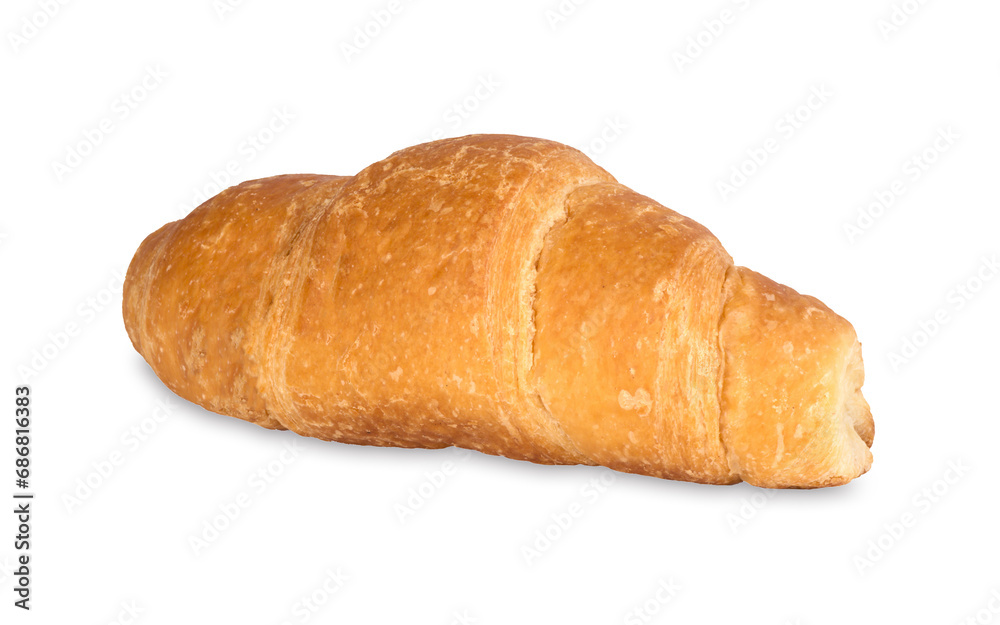 Croissant isolated on white background.