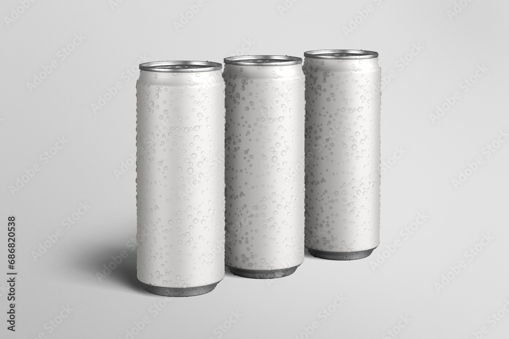 Realistic aluminium can mockup with water drops. soda can. Realistic aluminium can mockup with water drops. soda can.