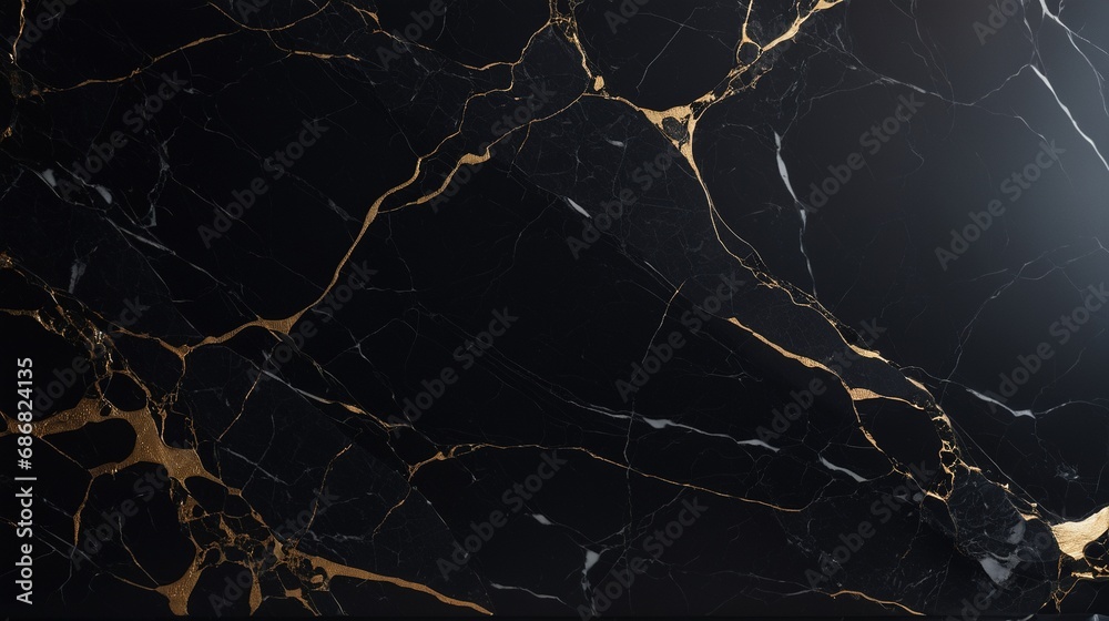 Exquisite black background with a detailed marble texture. Generative AI.