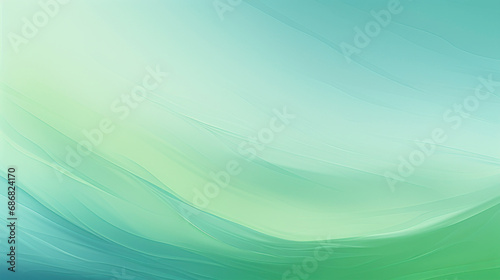 Screen saver, pattern of wavy lines. Delicate green, blue and turquoise colors. Copy space.