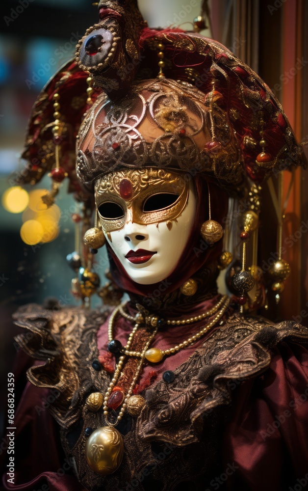 Artistic masks and costumes in Venice.