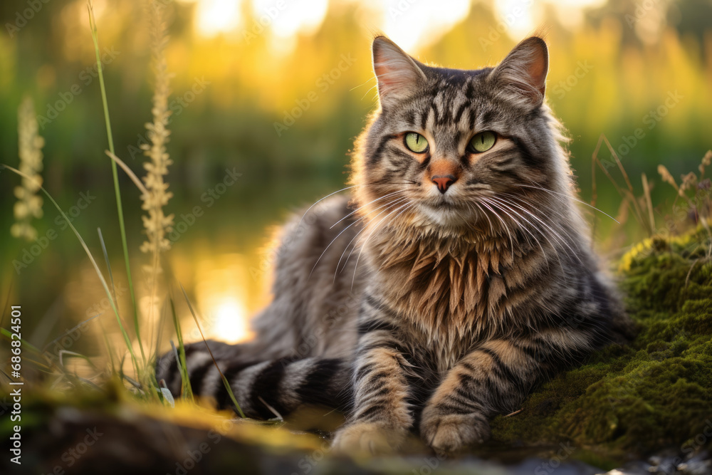 Cat Portrait in the Wild