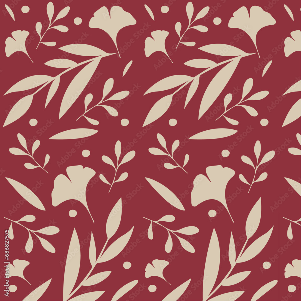 Seamless pattern with drawn branches and leaves. Vector repeating wallpaper. Autumn and summer motifs. Pattern for your design. Seamless pattern with drawn branches and leaves. Vector repeating wallpaper. Autumn and summer motifs. Pattern for your design.