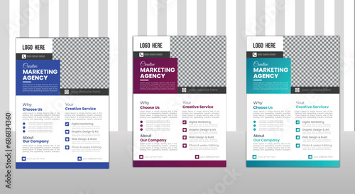 Corporate Business flyer design template	