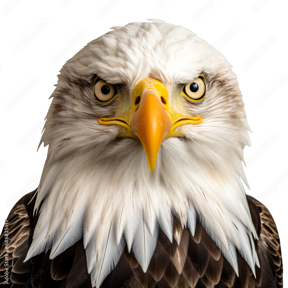 Obraz premium Eagle head isolated on transparent background