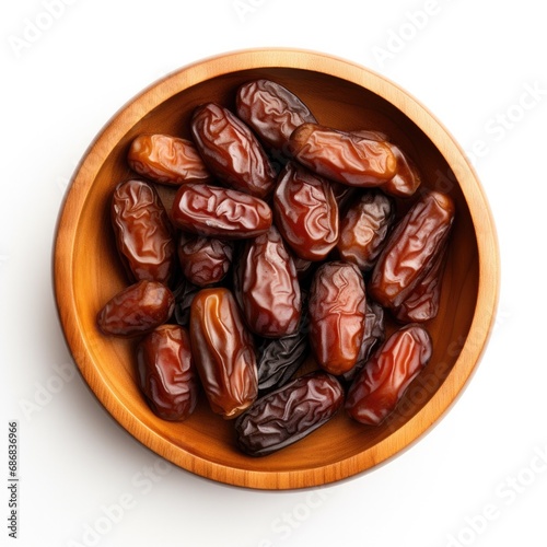 A Bowl of Dried Dates Isola...
