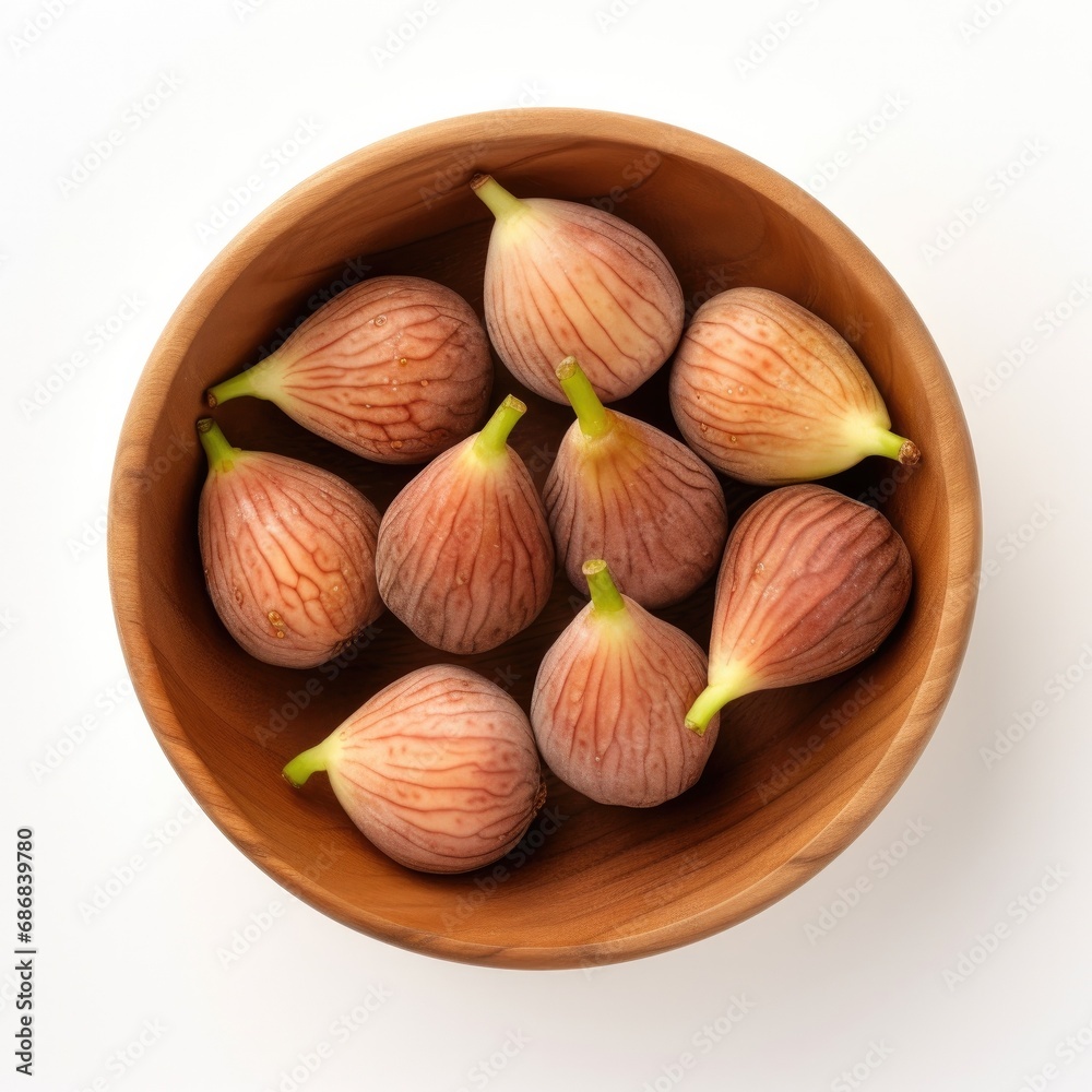 A Bowl of Figs Isolated on a Transparent Background A Bowl of Figs Isolated on a Transparent Background