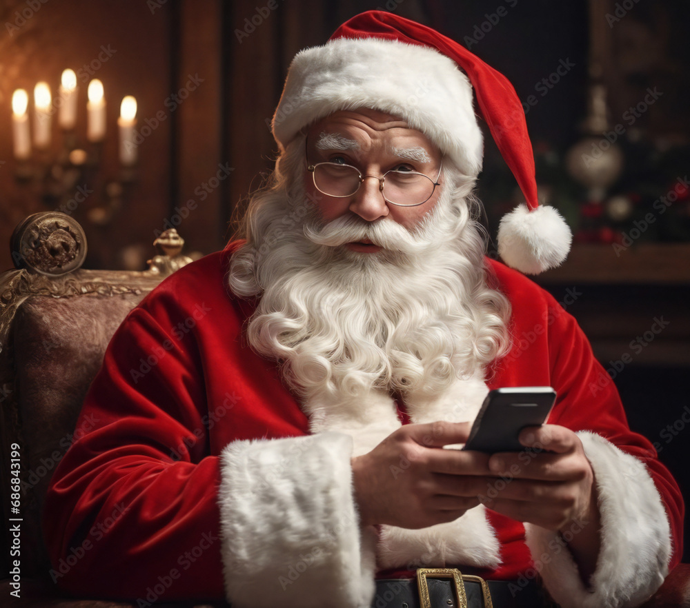 santa claus with christmas tree santa claus with christmas tree