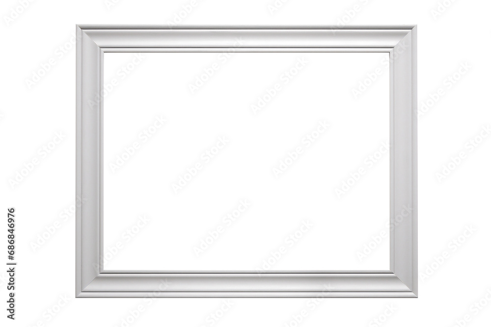 Grey landscape picture frame with an empty blank canvas for use as a border or home décor, png file cut out and isolated on a transparent background, computer Generative AI stock illustration Grey landscape picture frame with an empty blank canvas for use as a border or home décor, png file cut out and isolated on a transparent background, computer Generative AI stock illustration