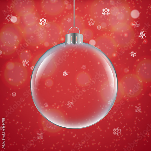 Christmas Ball With Red Christmas card