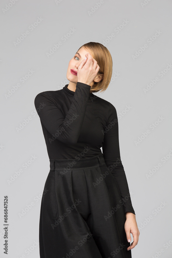 Studio portrait of elegant young woman Studio portrait of elegant young woman