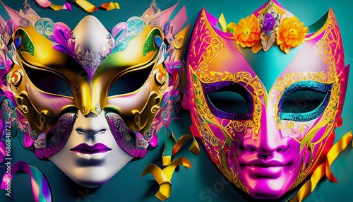 masks suitable for carnival suitable as a background