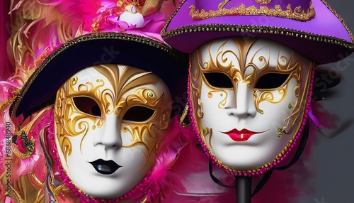 masks suitable for carnival suitable as a background