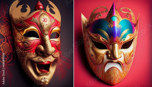 masks suitable for carnival suitable as a background