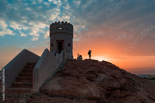 Watch tower of Ayjah Castle, Sur, Oman photo