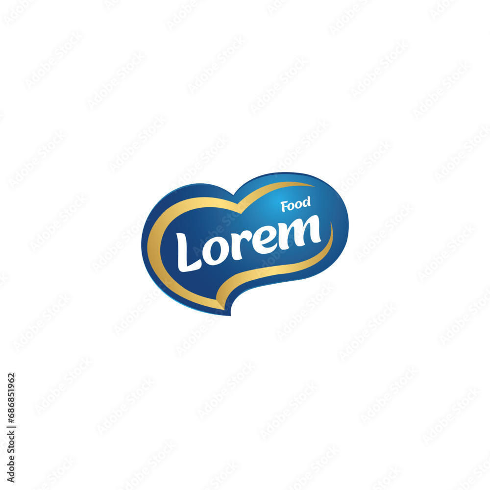Blue Heart Shape Vector Food company logo design template ideal for agriculture, organic food, grocery, natural harvest, baby food, cookies, cereals. Blue Heart Shape Vector Food company logo design template ideal for agriculture, organic food, grocery, natural harvest, baby food, cookies, cereals.