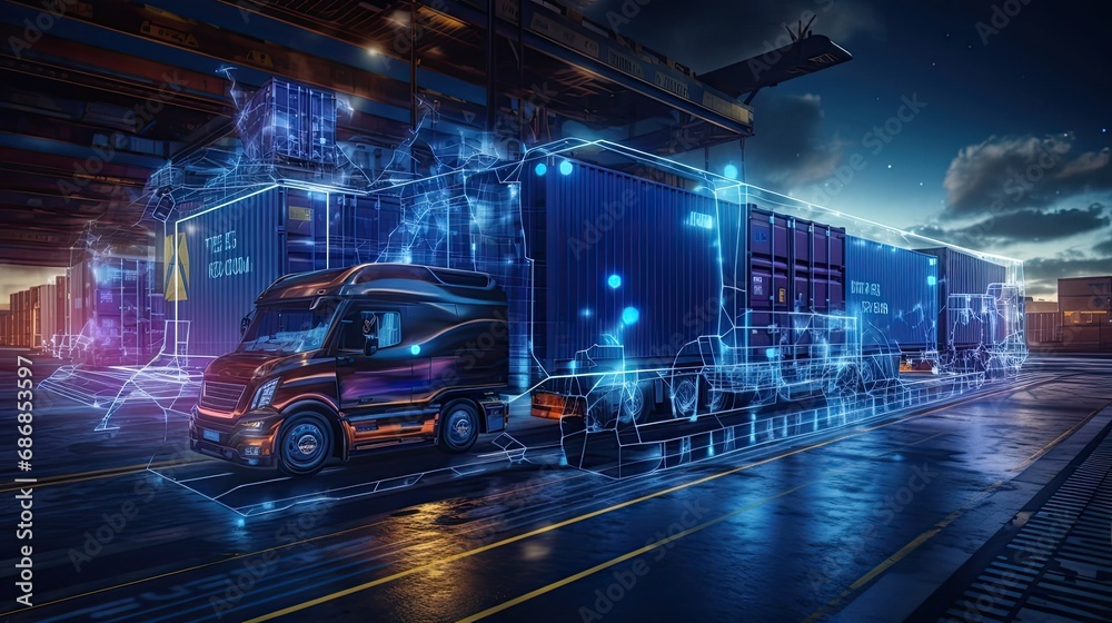 the digital transformation of transportation, emphasizing the automated processes within freight forwarders, the integration of technology to streamline freight management.