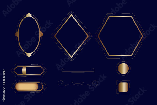 Bronze frames for avatars, buttons for games and applications, twisted forged elements