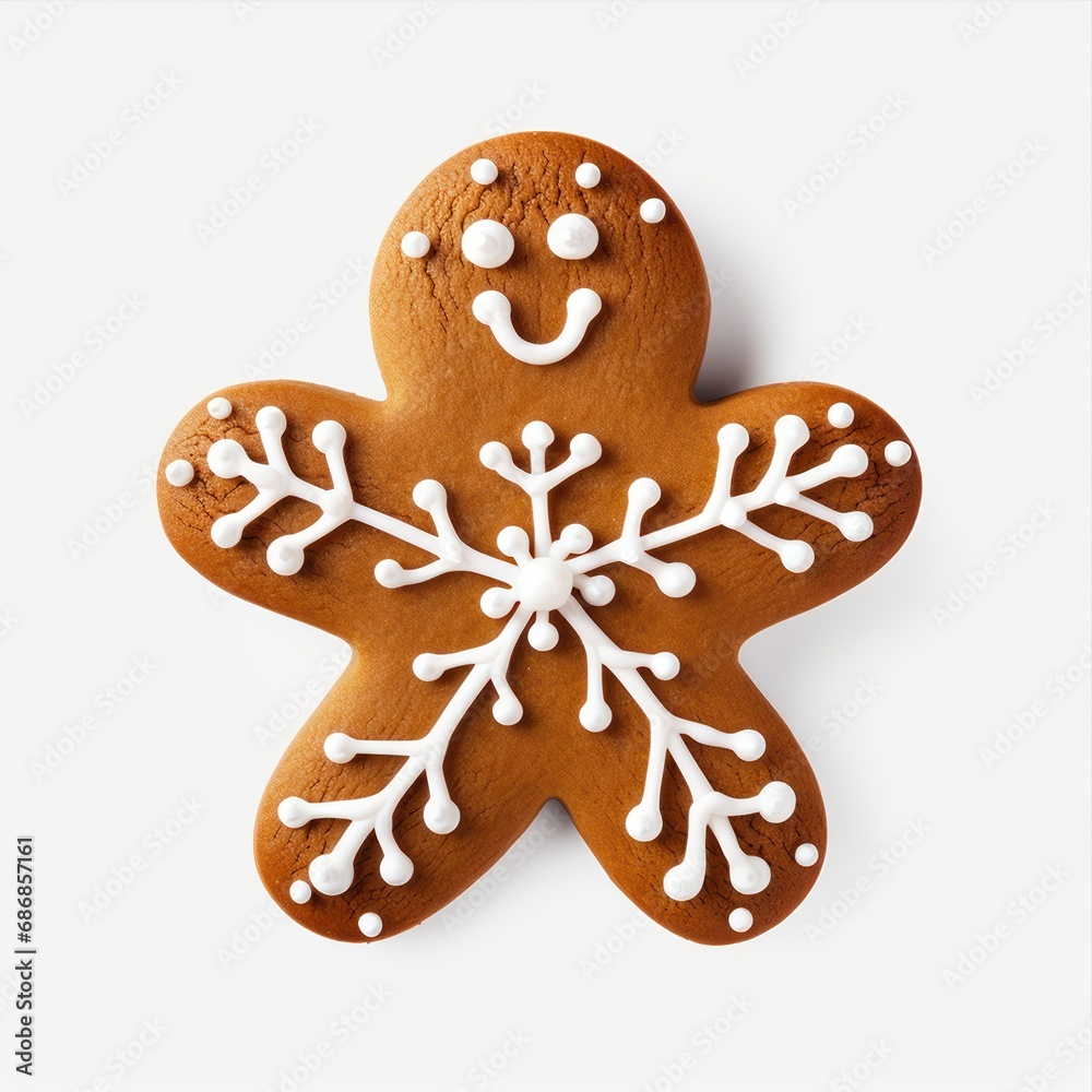 Gingerbread isolated on a white background. Christmas cookies.