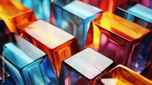 Colorful Glass 3D Object, abstract, liquid colorful glass, wallpaper background