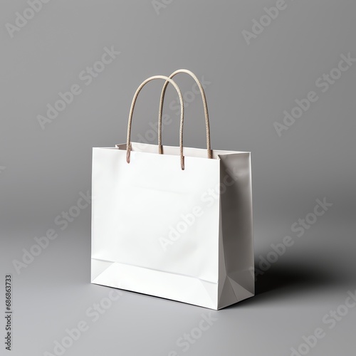 a white bag with handles