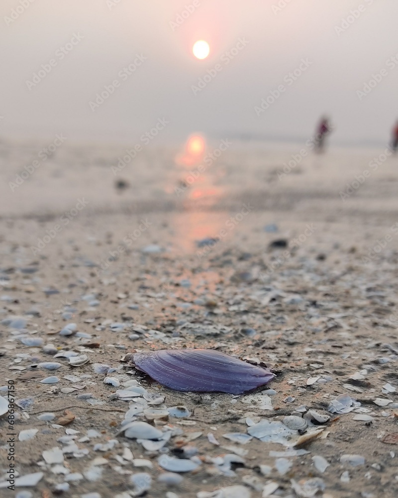 Cloudy beach sunset Cloudy beach sunset