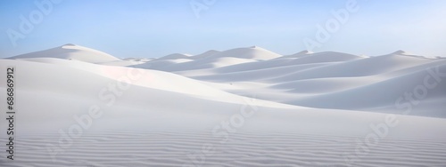 Dry desert landscape. Hot lifeless sand, Generative AI. © Budjak Studio