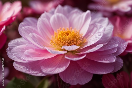 close up of pink flower