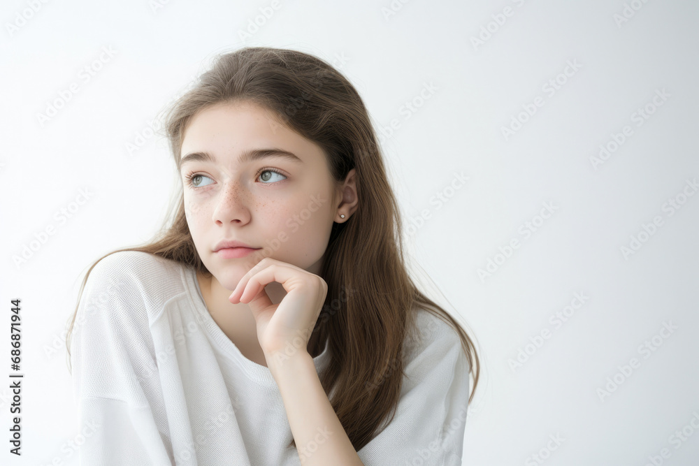 Woman young sad adult beauty white portrait face person unhappy female expression Woman young sad adult beauty white portrait face person unhappy female expression