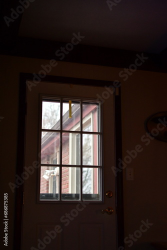 Glass Windows on a Door in a House
