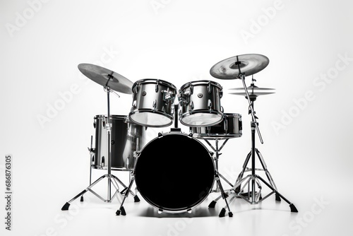 A single drum set isolated on white background