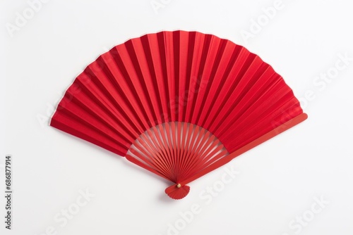 A single hand fan isolated on white background