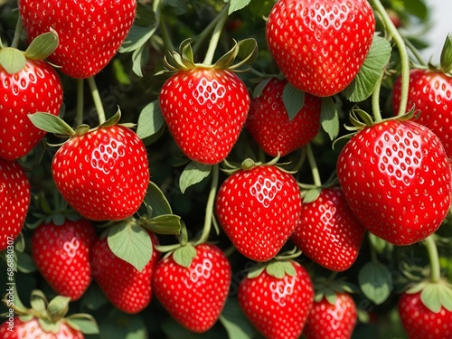 strawberry fruit  ripe juicy strawberries