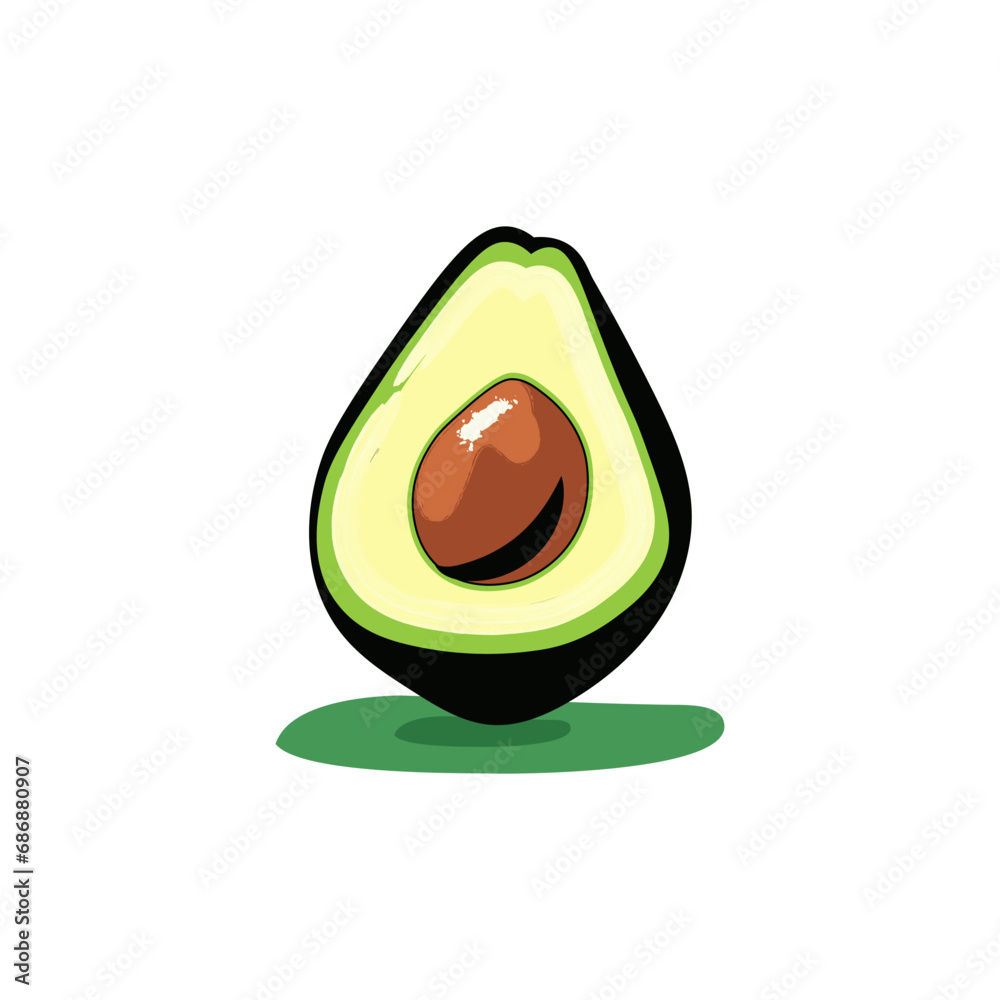 Avocado vector icon. avocado fruits in a flat design. vector illustration Avocado vector icon. avocado fruits in a flat design. vector illustration