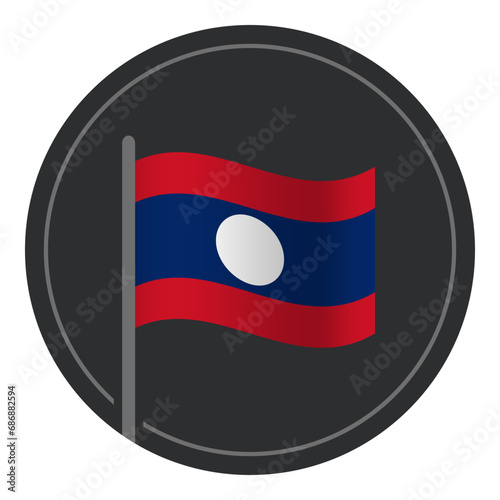 Abstract Laos Flag Flat Icon in Circle Isolated on White Background Free Download Abstract Laos Flag Flat Icon in Circle Isolated on White Background - GFXLoad