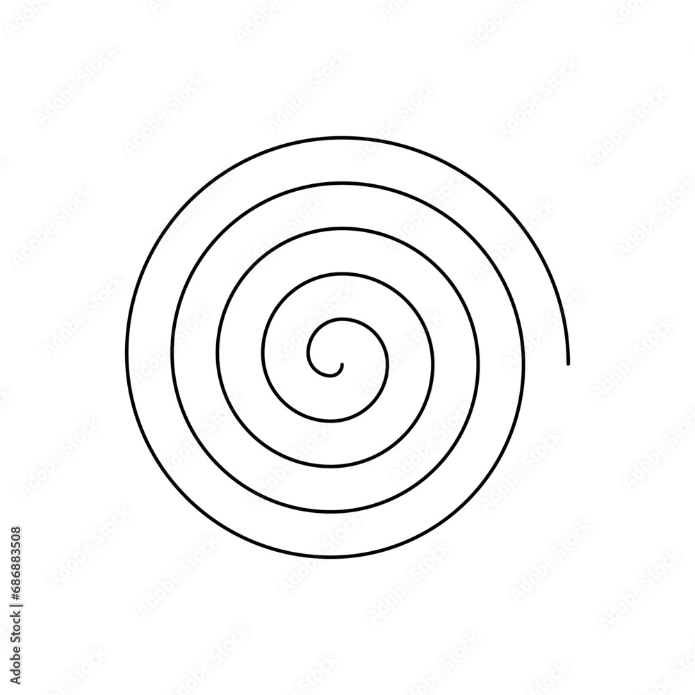 A simple spiral isolated on transparent background