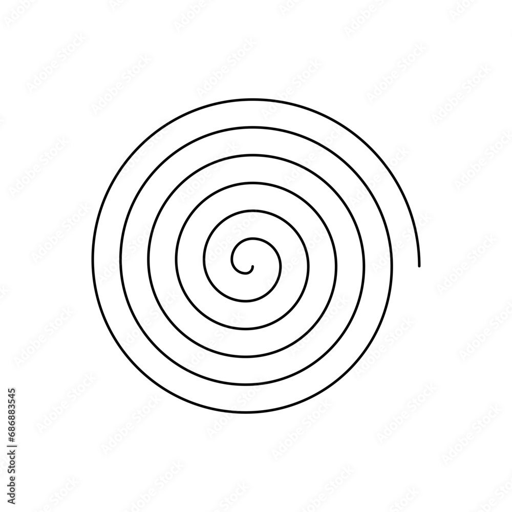A simple spiral isolated on transparent background A simple spiral isolated on transparent background