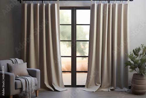 Tab Top Curtains - United States - These curtains have loops at the top that slide directly onto the curtain rod, creating a casual and relaxed look photo