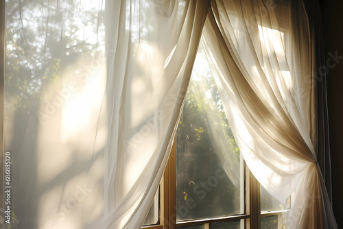 Voile Curtains - France - Lightweight and semi-transparent, providing a soft and airy feel to windows