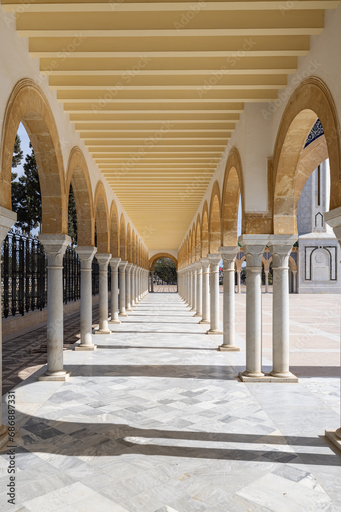 Colonnade at the Bourguiba Mausoleum.