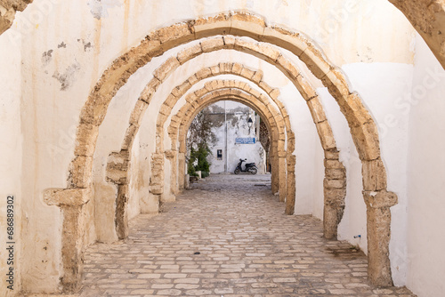 Arched passageway in the Houmt Souk. photo