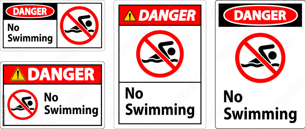 Danger Sign No Swimming